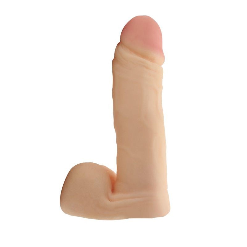 Silikonowe dildo z jądrami realistyczny penis 12cm